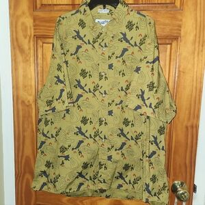 Duluth Trading Company short-sleeves map button-down casual shirt | Size XXL